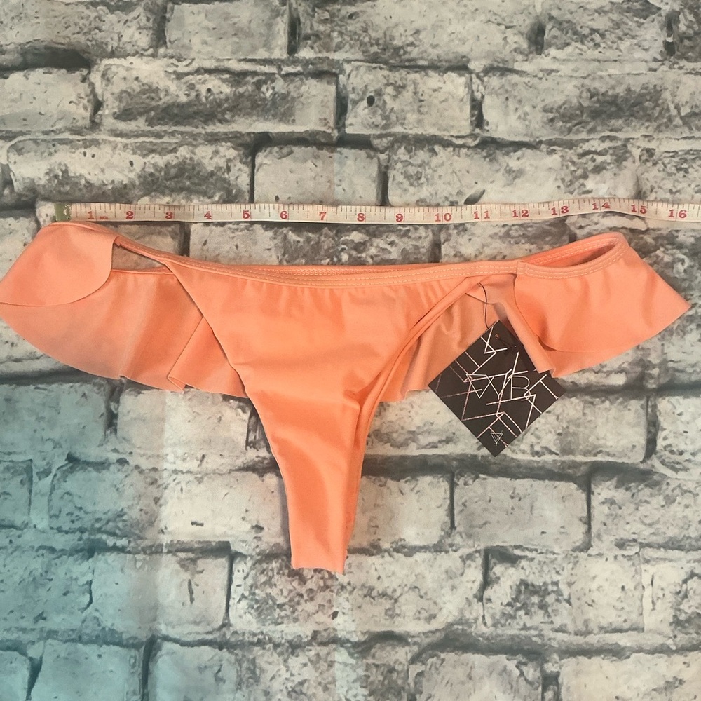 Orange Ruffle Bikini Bottom~ - Picture 3 of 5